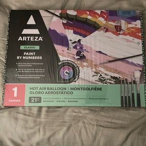 Arteza paint by numbers, hot air balloons